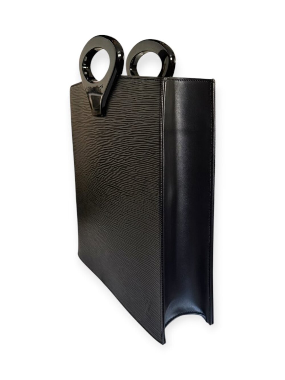 Louis Vuitton Ombre Tote Bag | Black Epi | Resin Handle - Picture 3 of 7